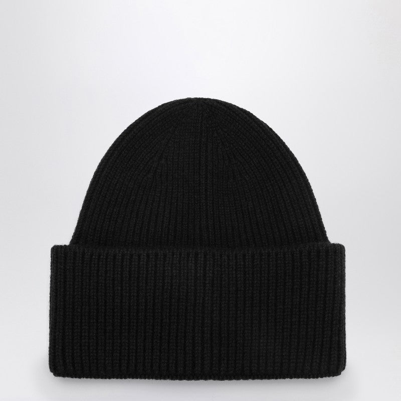 Black Wool And Cashmere Beanie