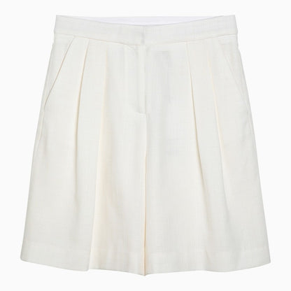 White wool-blend Stuart bermuda shorts