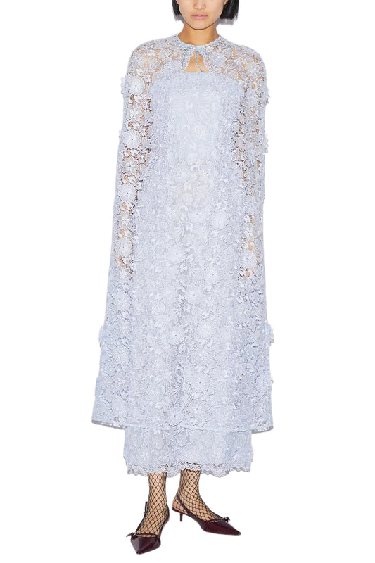 SAMANTHA CAPE DUSTY BLUE LACE