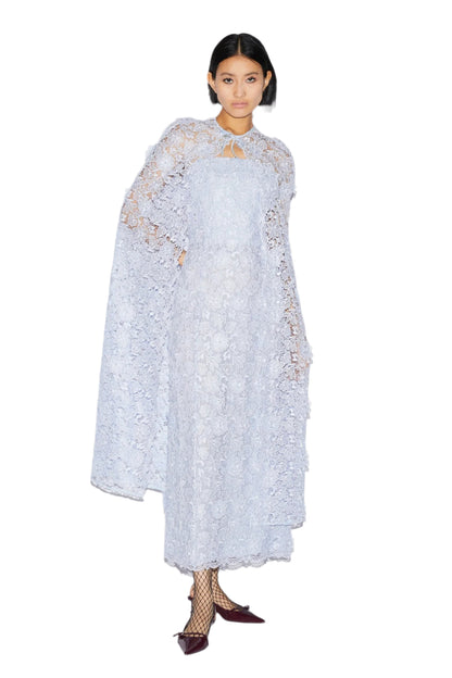 SAMANTHA CAPE DUSTY BLUE LACE