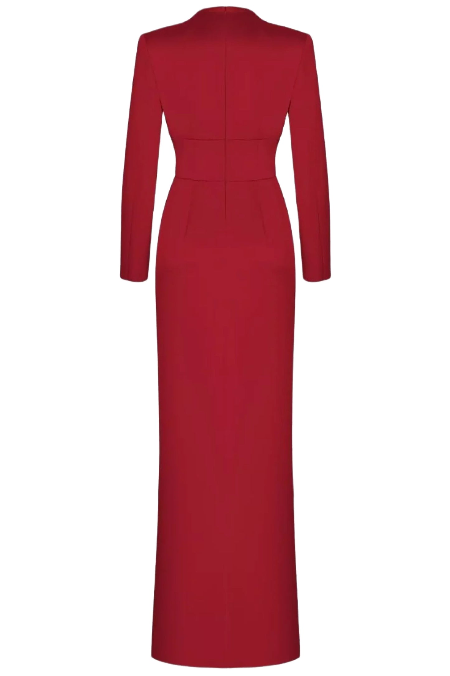 SATIN GOWN WITH DRAPED SKIRT