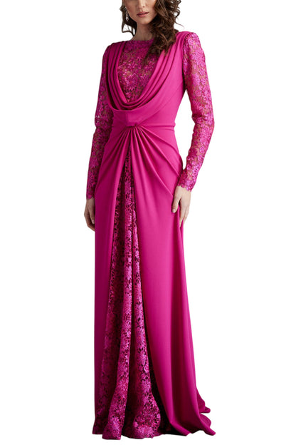 SEDONA CREPE OVERLAY EMBROIDERED GOWN