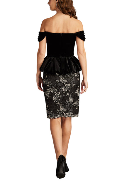SELAH OFF SHOULDER PEPLUM DRESS