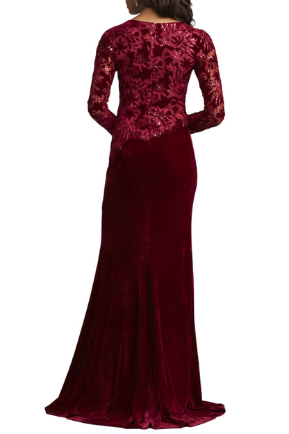 SEQUIN BURNOUT VELVET GOWN