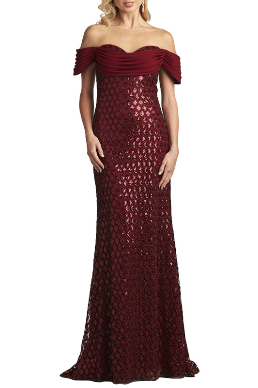 SEQUIN LACE ILLUSION GOWN