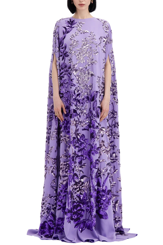 SEQUINNED OMBRÉ CAFTAN DRESS