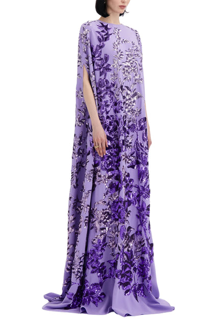 SEQUINNED OMBRÉ CAFTAN DRESS