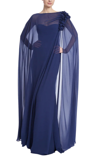SHEER GEORGETTE OVERLAY GOWN