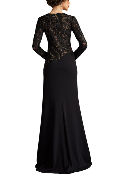 SHIKA EMBROIDERED CREPE GOWN