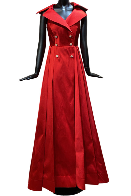 SLEEVELESS TAFFETA SHIRT DRESS