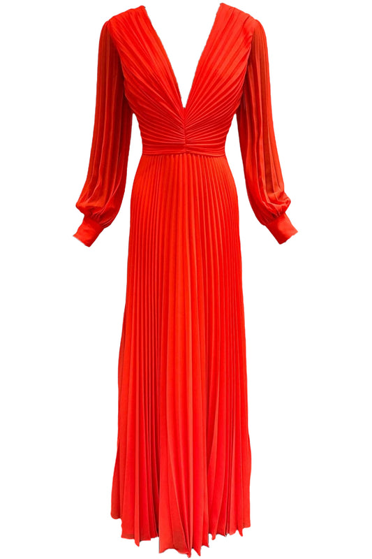 SOFT LONG DEEP V-NECK GOWN