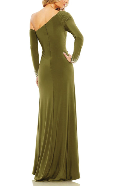 SPLENDID ONE-SHOULDER DIAGONAL NECKLINE A-LINE DRESS