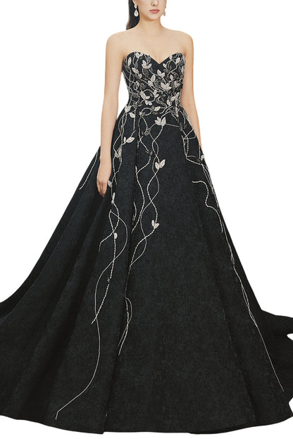 STRAPLESS SWEETHEART A LINE BALL GOWN