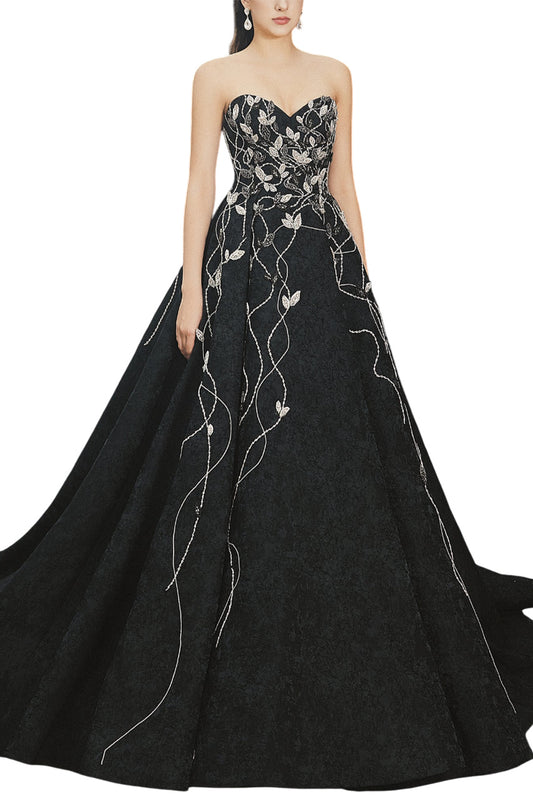 STRAPLESS SWEETHEART A LINE BALL GOWN