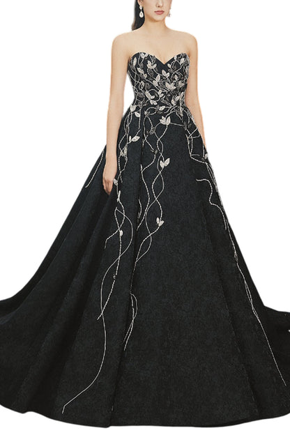 STRAPLESS SWEETHEART A LINE BALL GOWN