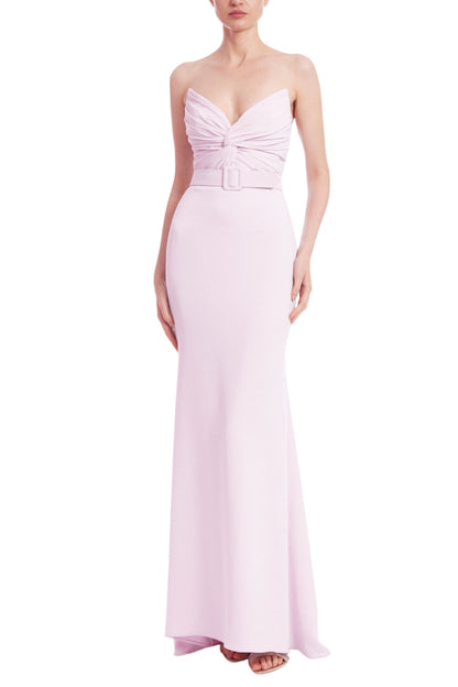 STRAPLESS TWISTED BODICE GOWN