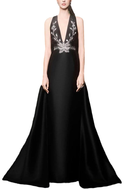 STRAPPY DEEP V-NECK DRESS