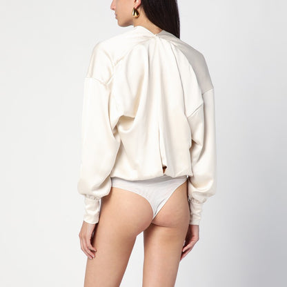 Sylvia Milk-White Bodysuit