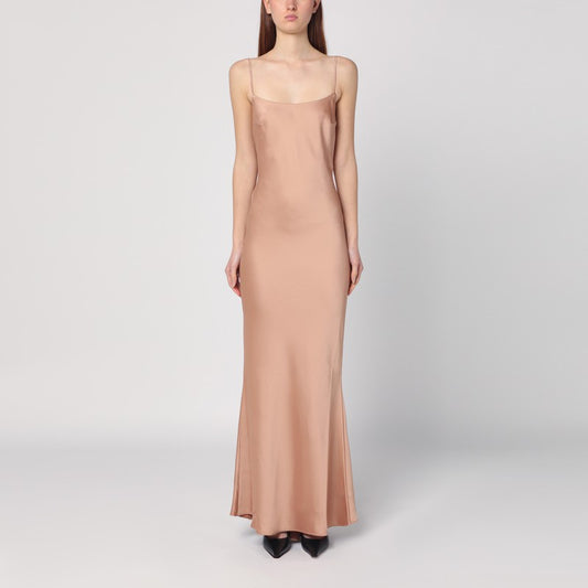 Light Pink Dress With Back Draping