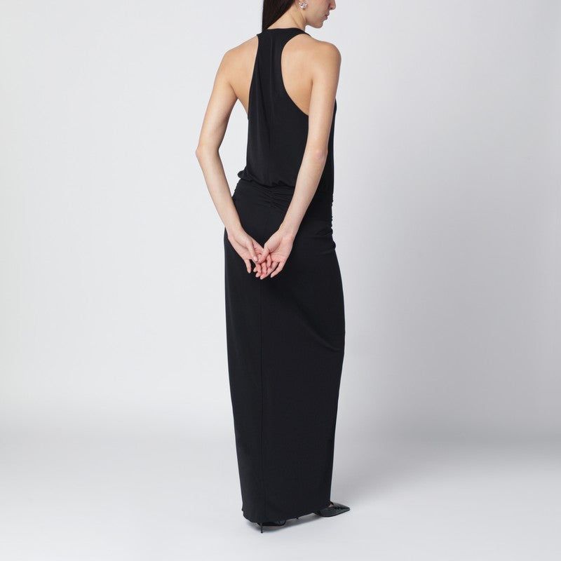 Black Juno dress with ruching