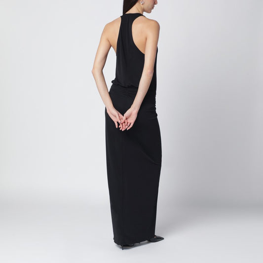 Black Juno dress with ruching