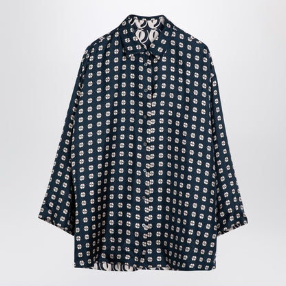 Reversible Patterned Silk Blouse