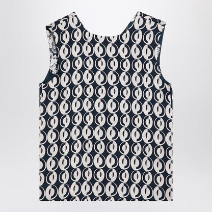Reversible Blue Sleeveless Top