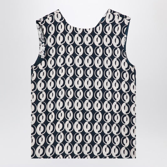 Reversible Blue Sleeveless Top