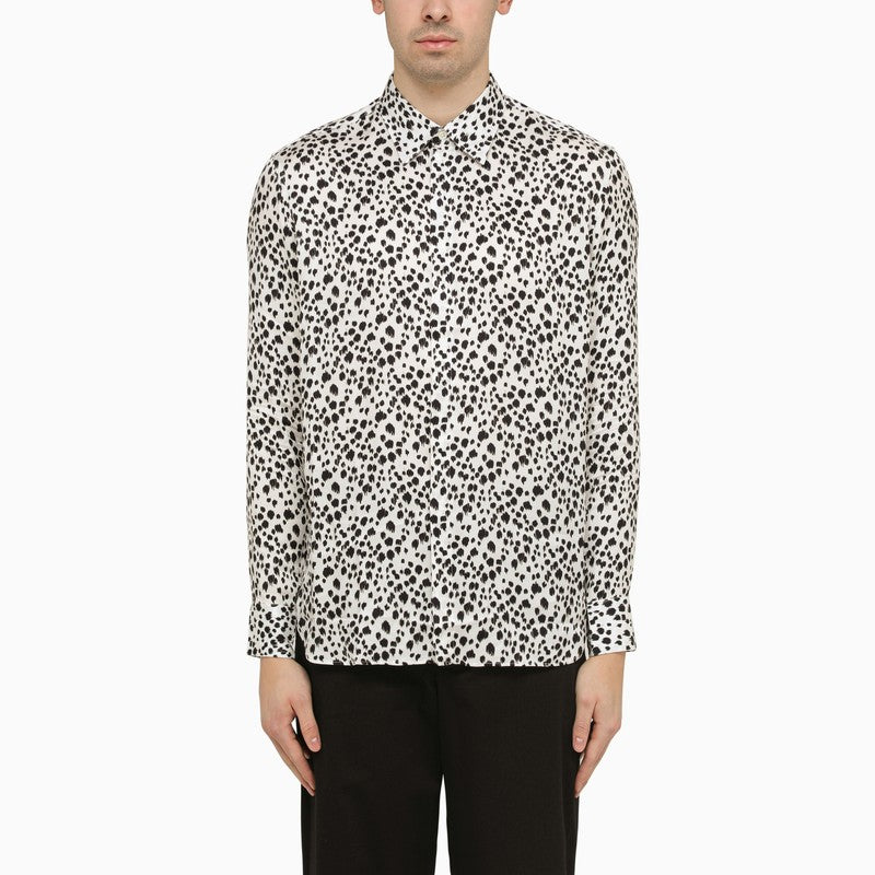 White viscose striped shirt