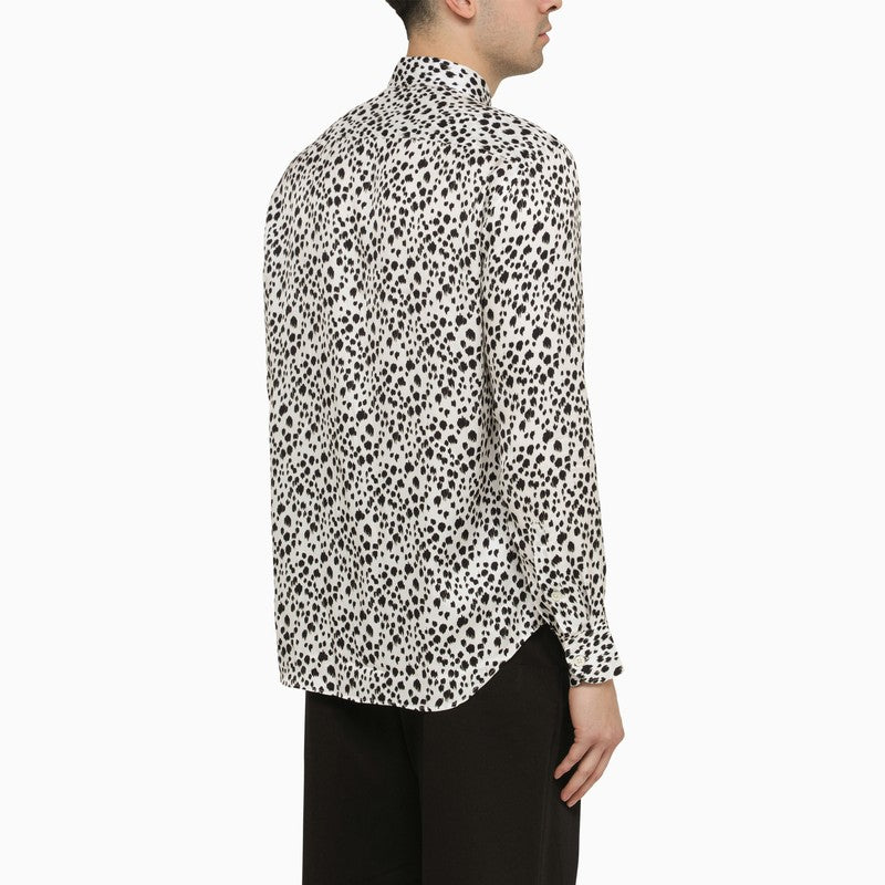 White viscose striped shirt