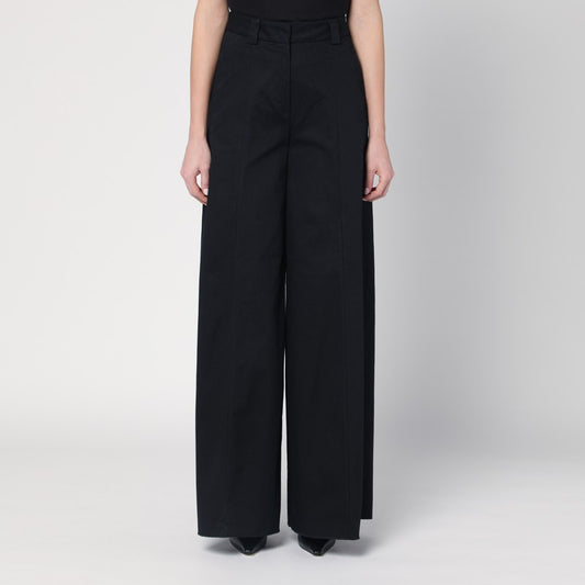 Wide Black Alma Trousers