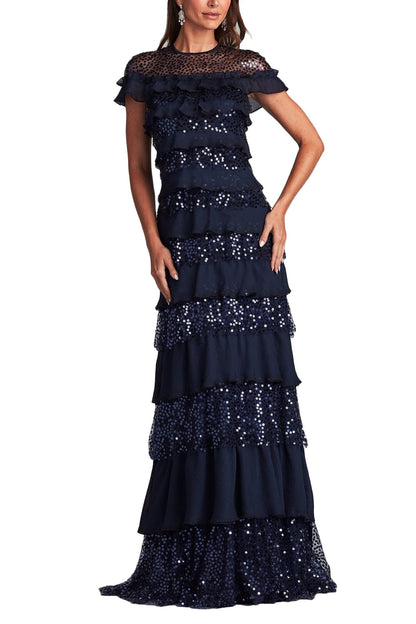 AYERS SEQUIN TIERED GOWN