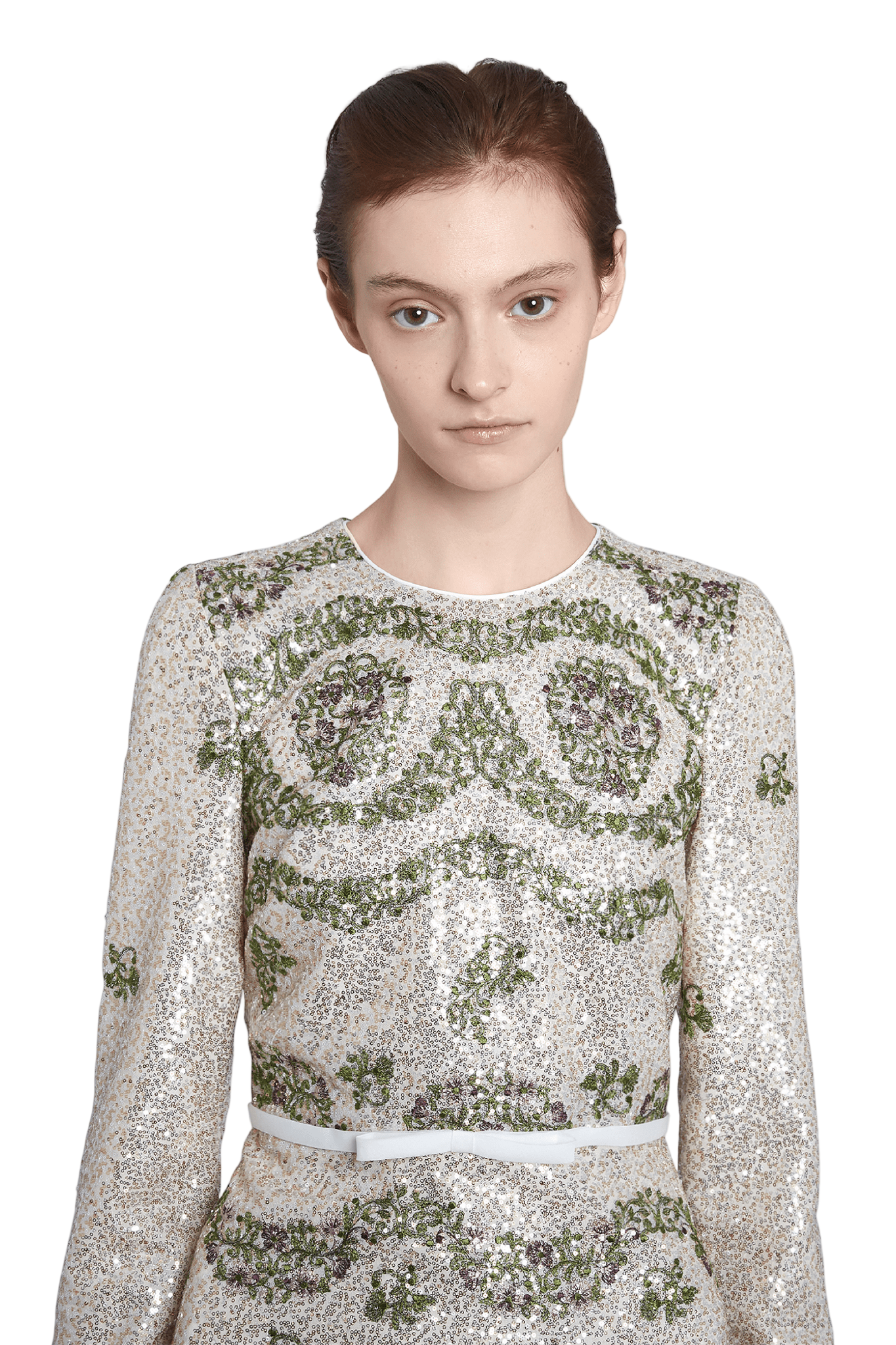 TAPISTRY SEQUIN-EMBROIDERED LONG DRESS