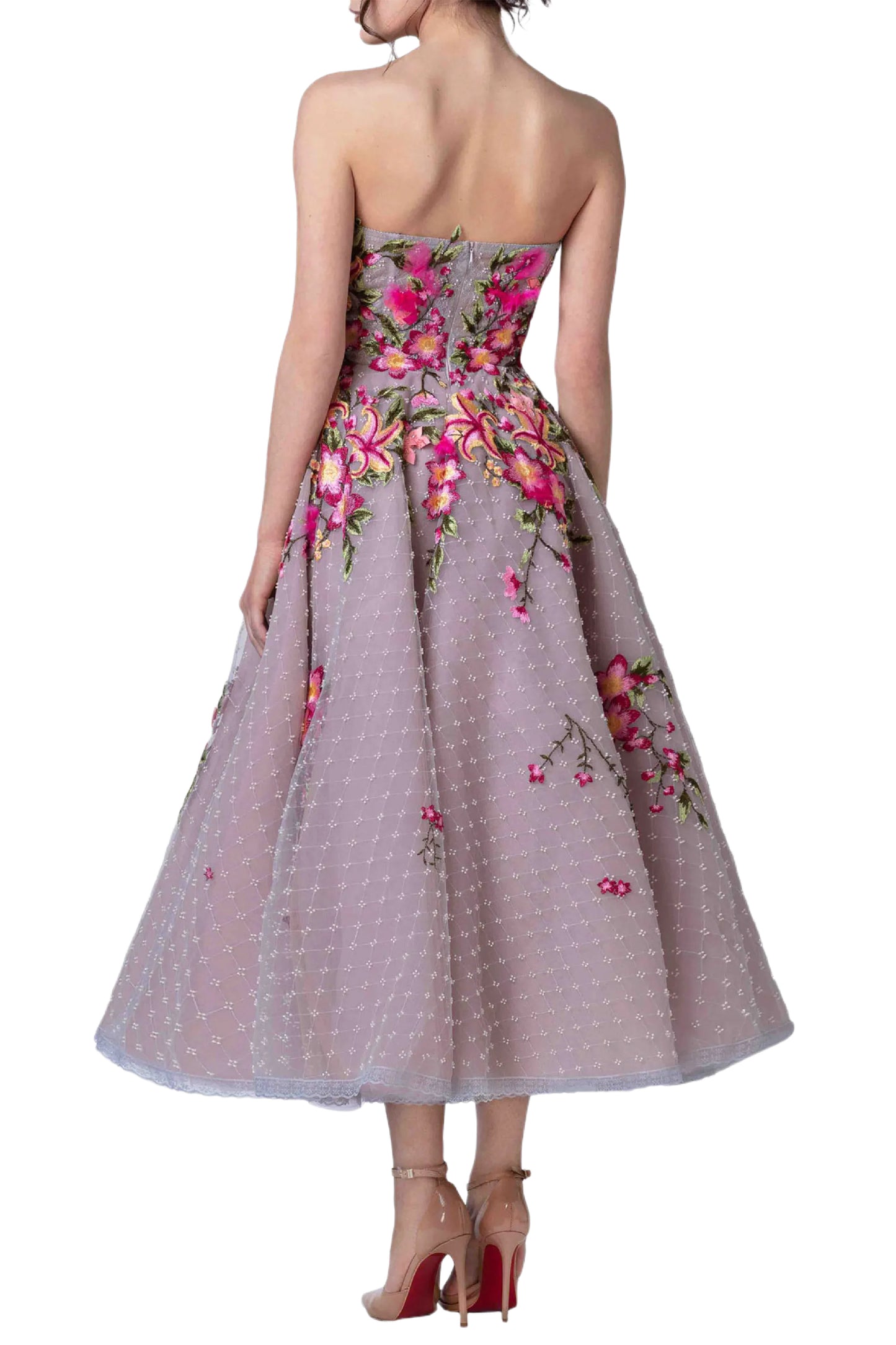 TEA LENGTH FLORAL DRESS