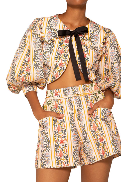 TREBOL FLORAL COTTON SHORTS