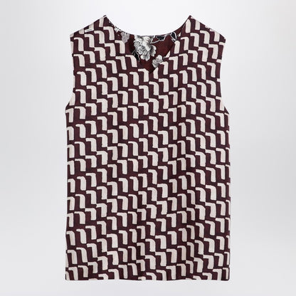Reversible Patterned Silk Camisole Top