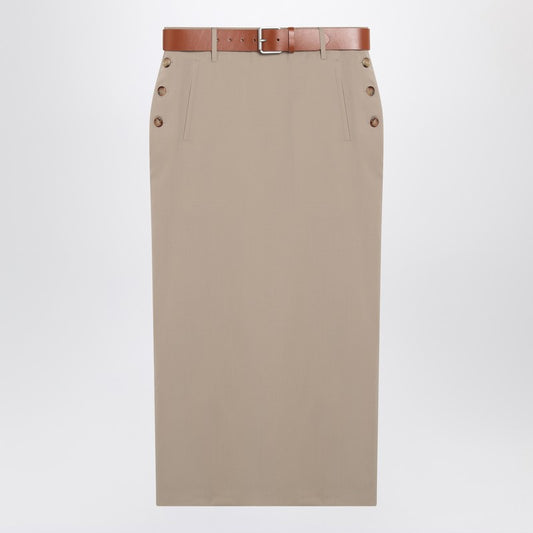 Jupe With Beige Wool Skirt