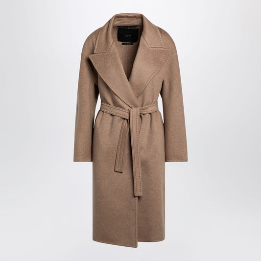 Beige Deconstructed Cashmere Coat
