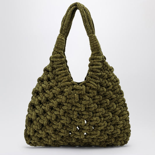 Vannifique Big Bag in Khaki Velvet