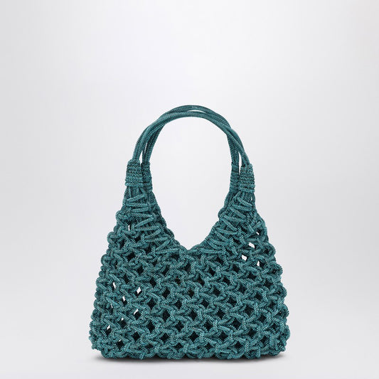 Aquamarine Vannifique Small Bag With Crystals