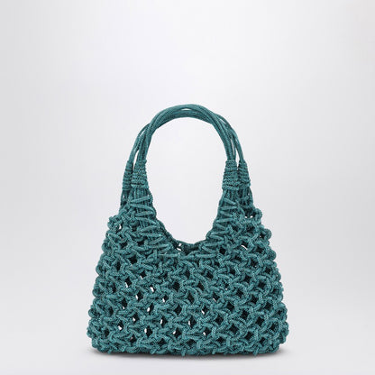 Aquamarine Vannifique Small Bag With Crystals