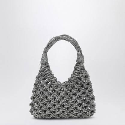 Silver Vannifique Small Bag With Crystals
