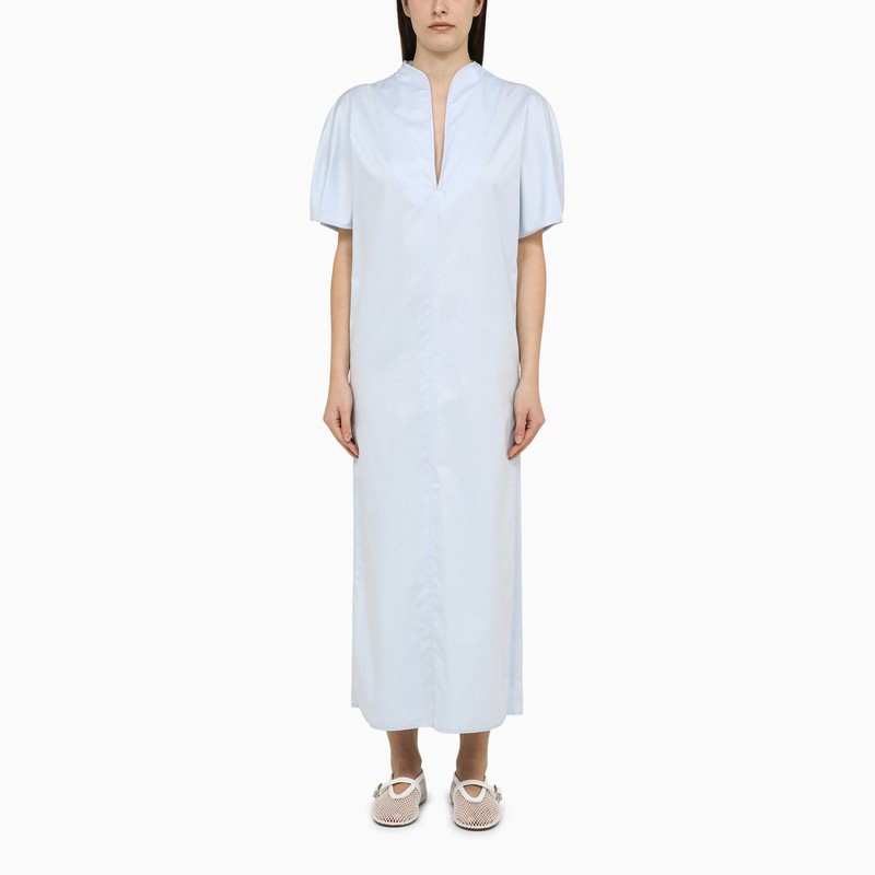 Light blue cotton long Vic dress