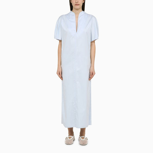 Light blue cotton long Vic dress