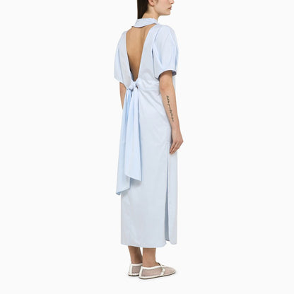 Light blue cotton long Vic dress
