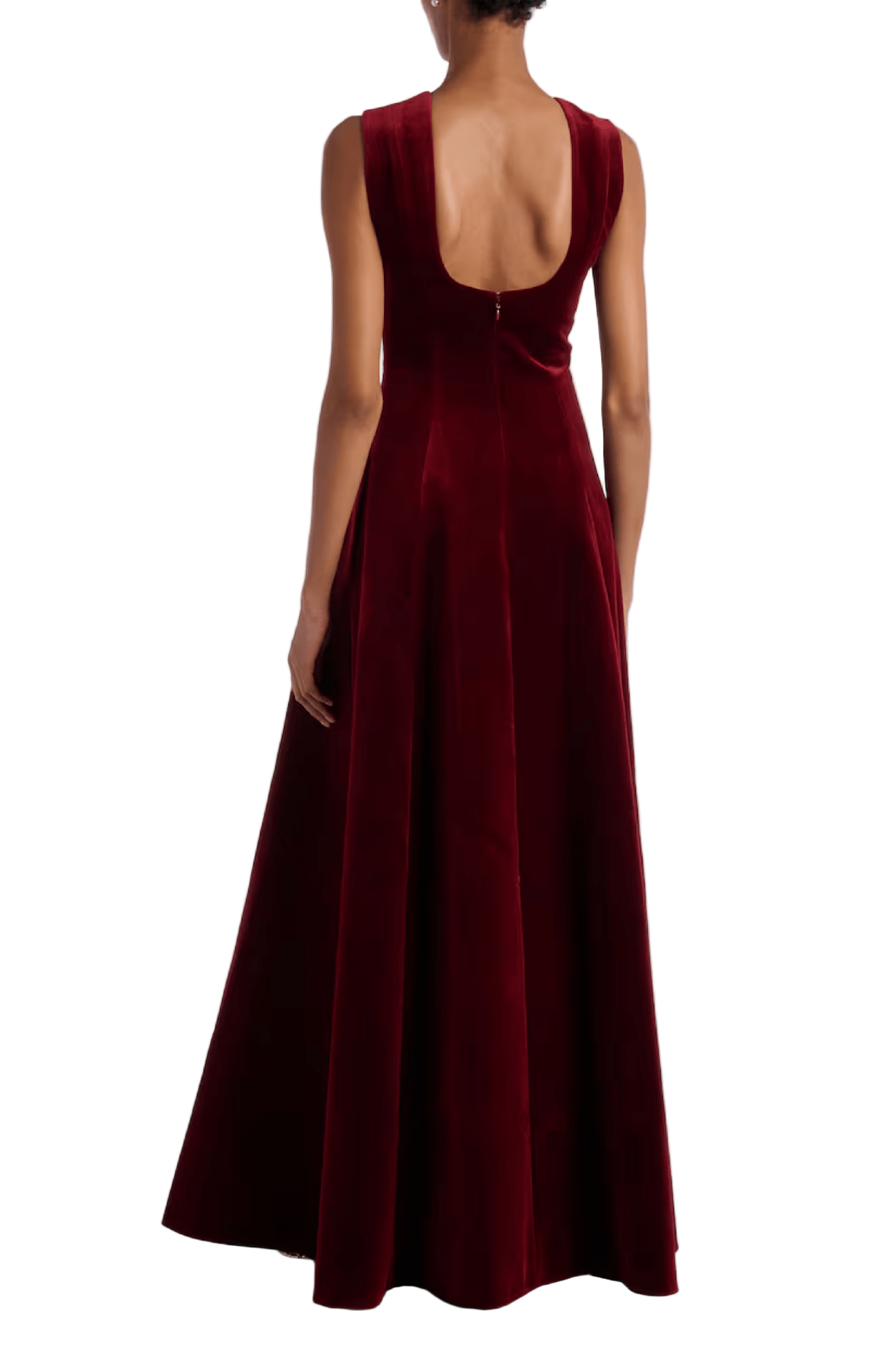 فستان مارا باللون الأحمر من قماش جاكار وردي جرافيكي