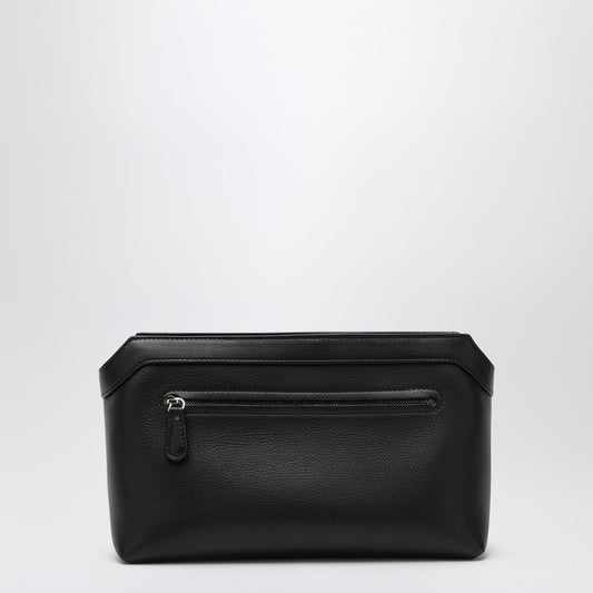 Black Leather Clutch Bag