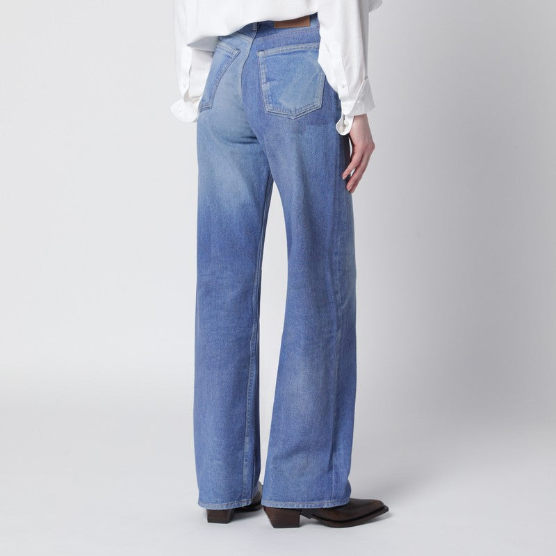 Wata Cut jeans with Aurora Blue digital print