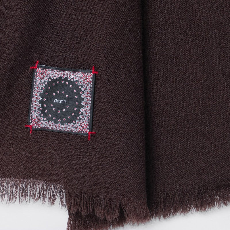 Ebony Brown Wool Scarf