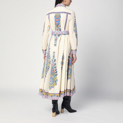 Cotton Chemise Dress With Paisley Print